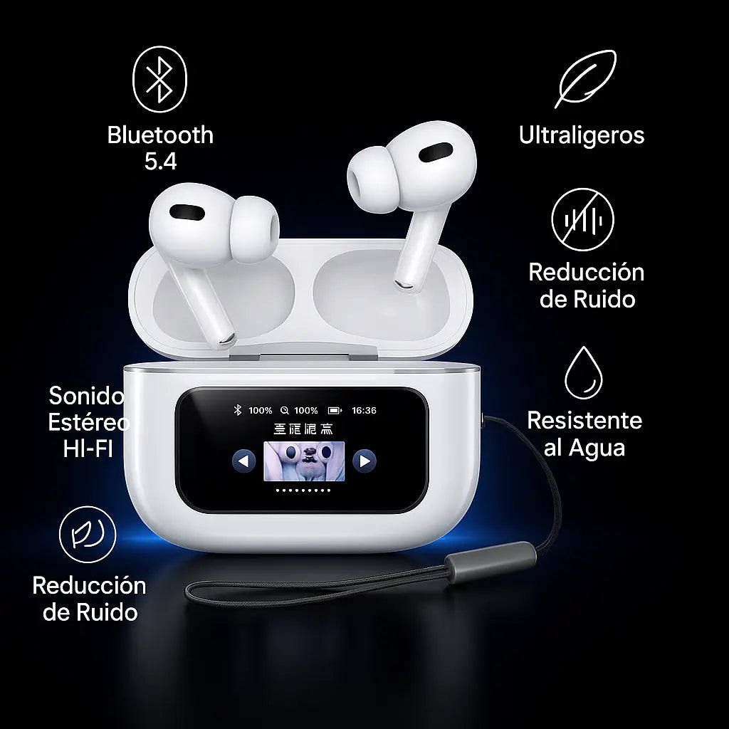 🎧 Auriculares Inteligentes con Pantalla LED – Control total en tus manos🎧