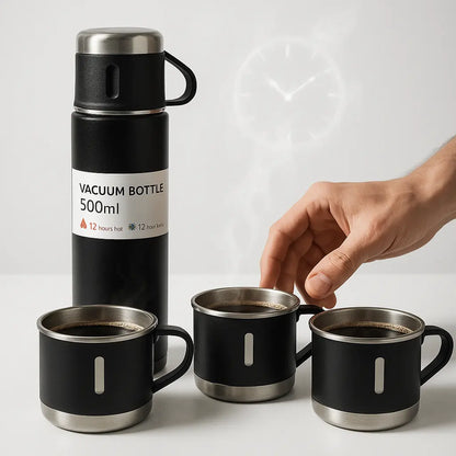 Termo Vacuum + REGALO 🎁 de 2 Tazas ☕Eco